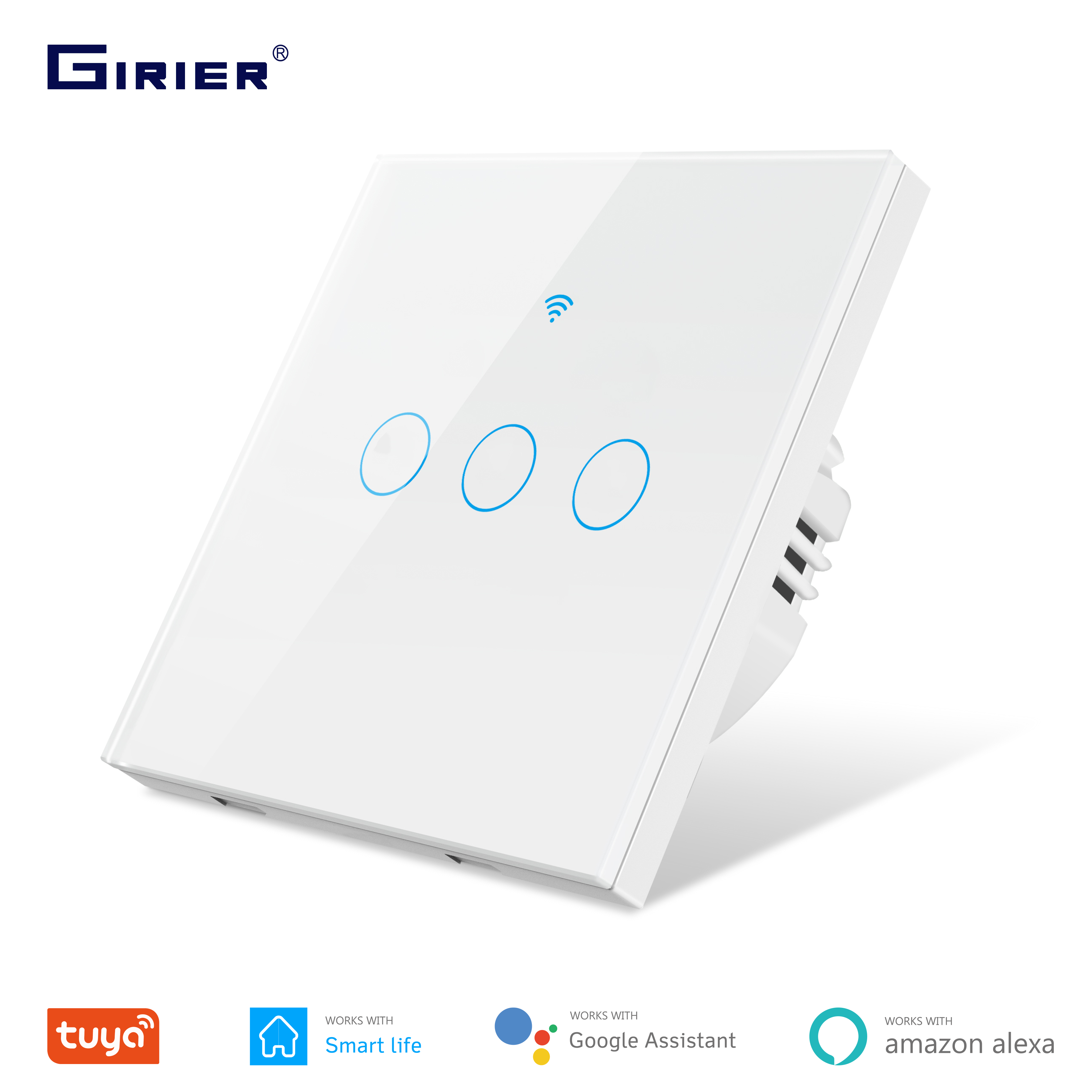 Tuya Smart WiFi Touch Light Switch, neutrale draad vereist schakelaar EU 1 2 3 Gang, werkt met Alexa Google Home Geen hub nodig