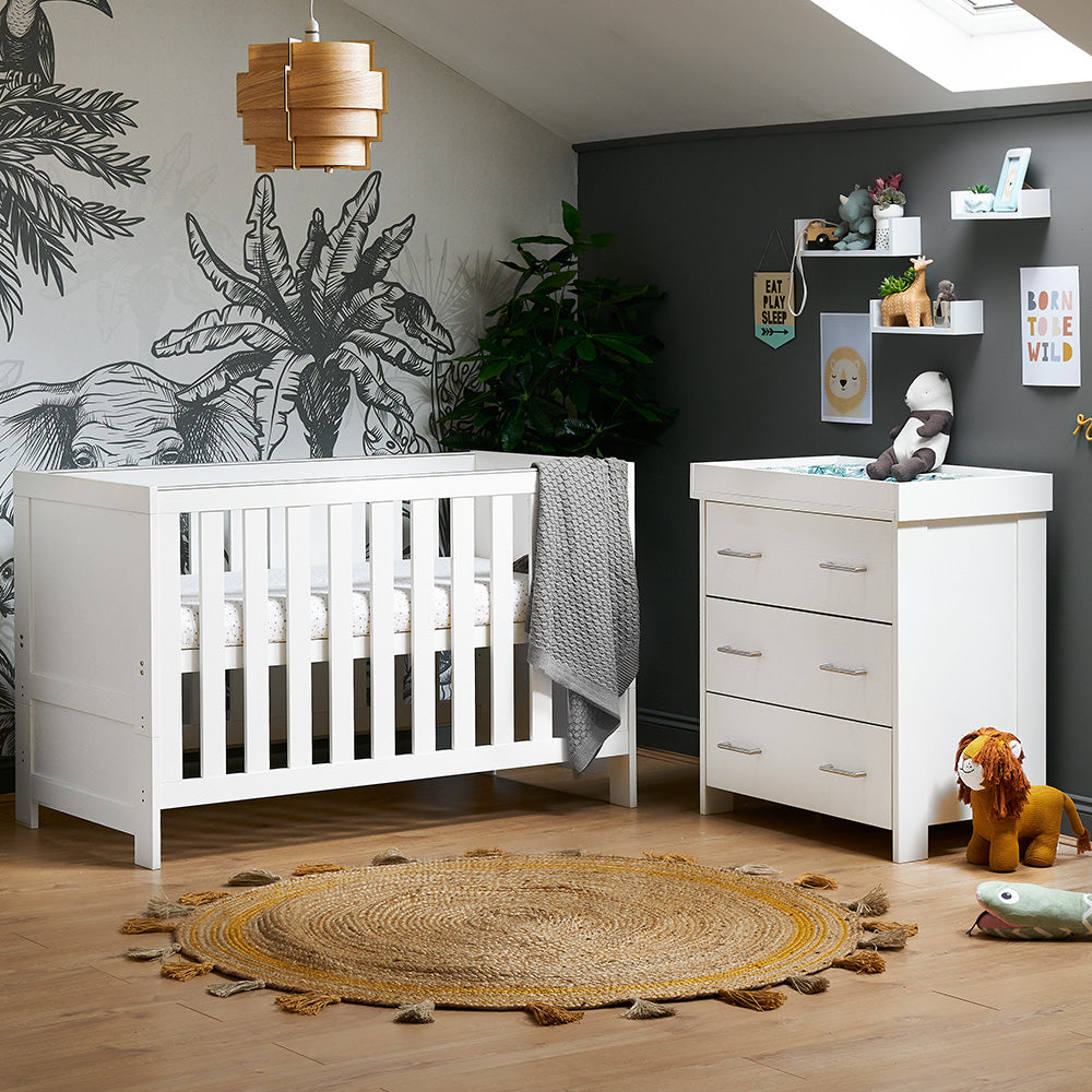 Obaby Nika 2 Piece Room Set - White Wash   