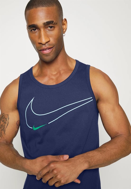 Nike Dri-FIT Tank feels silky smooth on your skin and wicks sweat to keep you dry.
Made with soft, lightweight jersey fabric.
Standard fit for a relaxed, easy feel.
Printed graphics on center chest and back right hem.