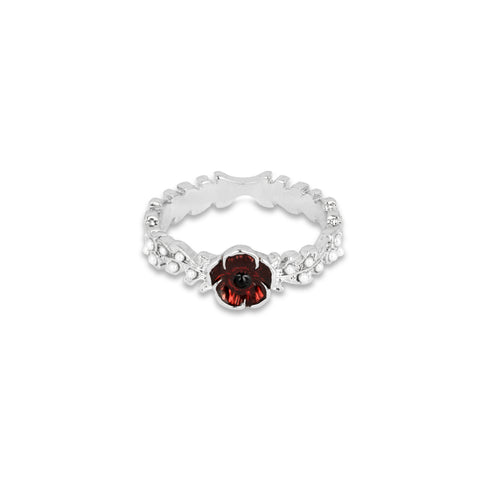 Poppy Pearl Crystal Wreath Ring