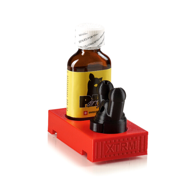 Poppers Geschenkbox rot mit 1 Flasche und auslaufsicherem Schnüffler