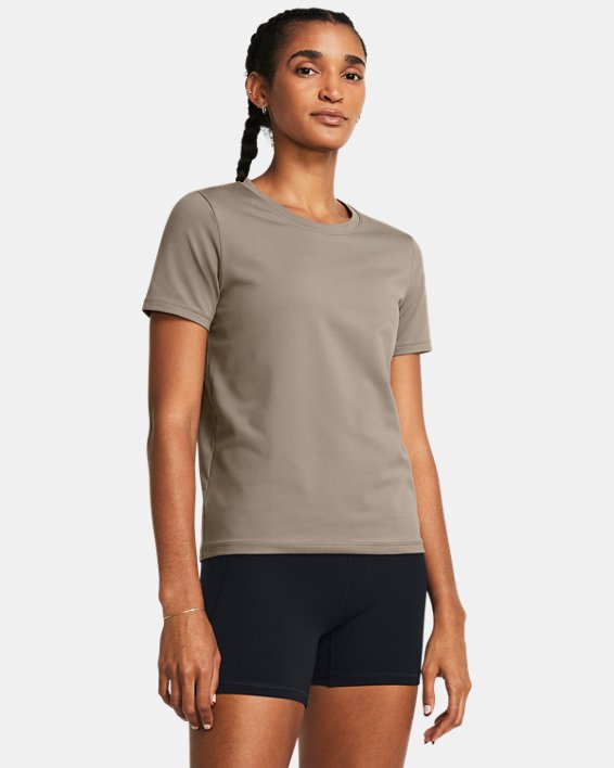 Women's UA Meridian Short Sleeve, Brown, pdpMainDesktop image number 0
