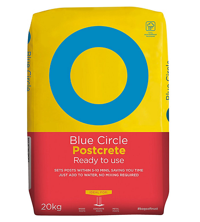 Blue Circle Postcrete, 20kg Bag - Ready mixed | DIY at B&Q