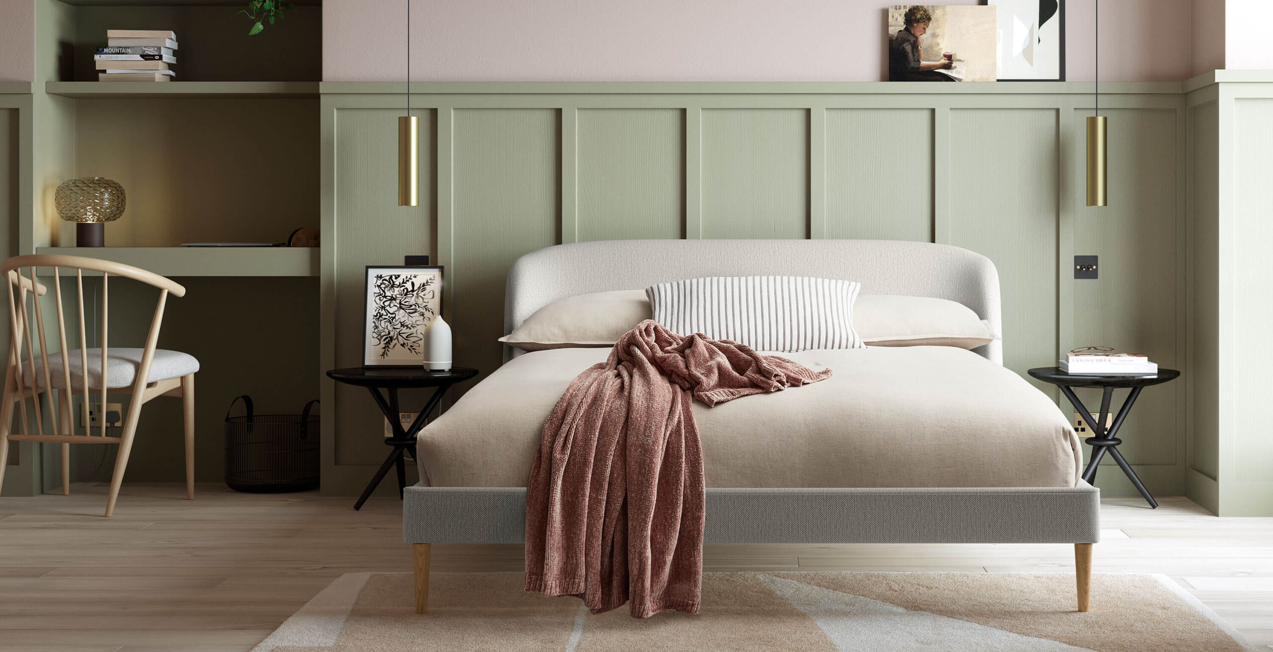 Cambourne Bed | Feather & Black