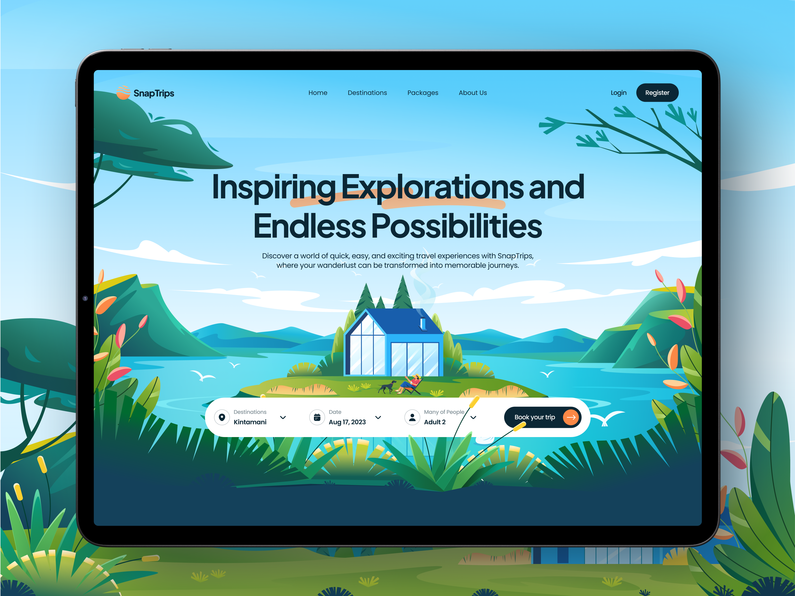 SnapTrips Travel Website by Ahmad Sulaiman for Gintera on Dribbble