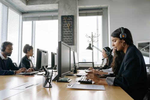 Free People Working at the Office Stock Photo