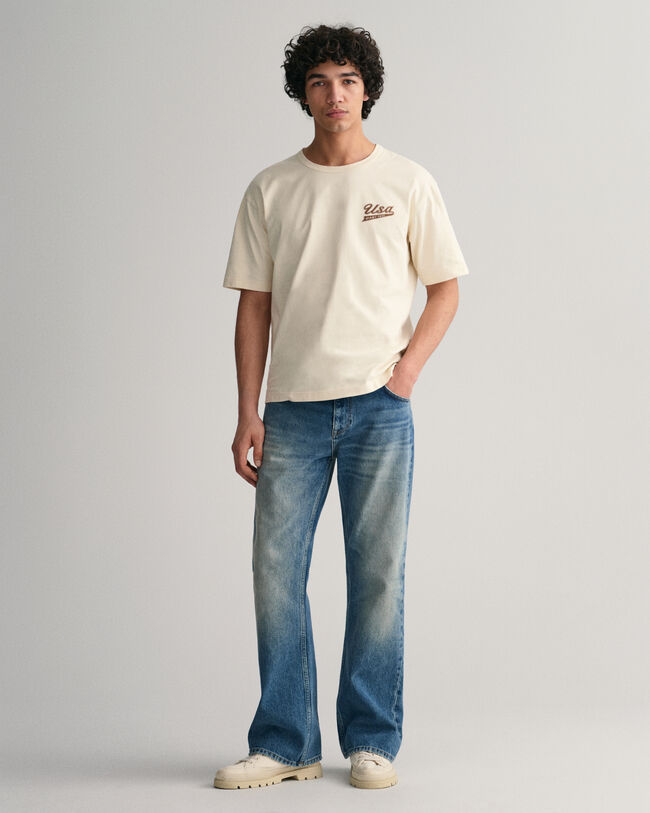 Vintage Wash Bootcut Jeans