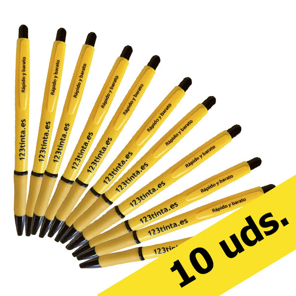 Pack de 10 bolígrafos de 123tinta