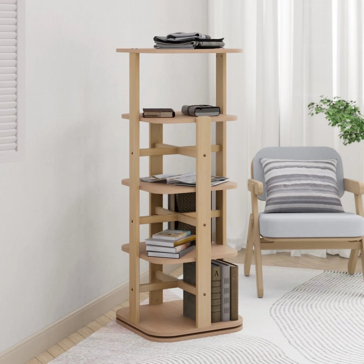 Boori Tidy rotating bookshelf