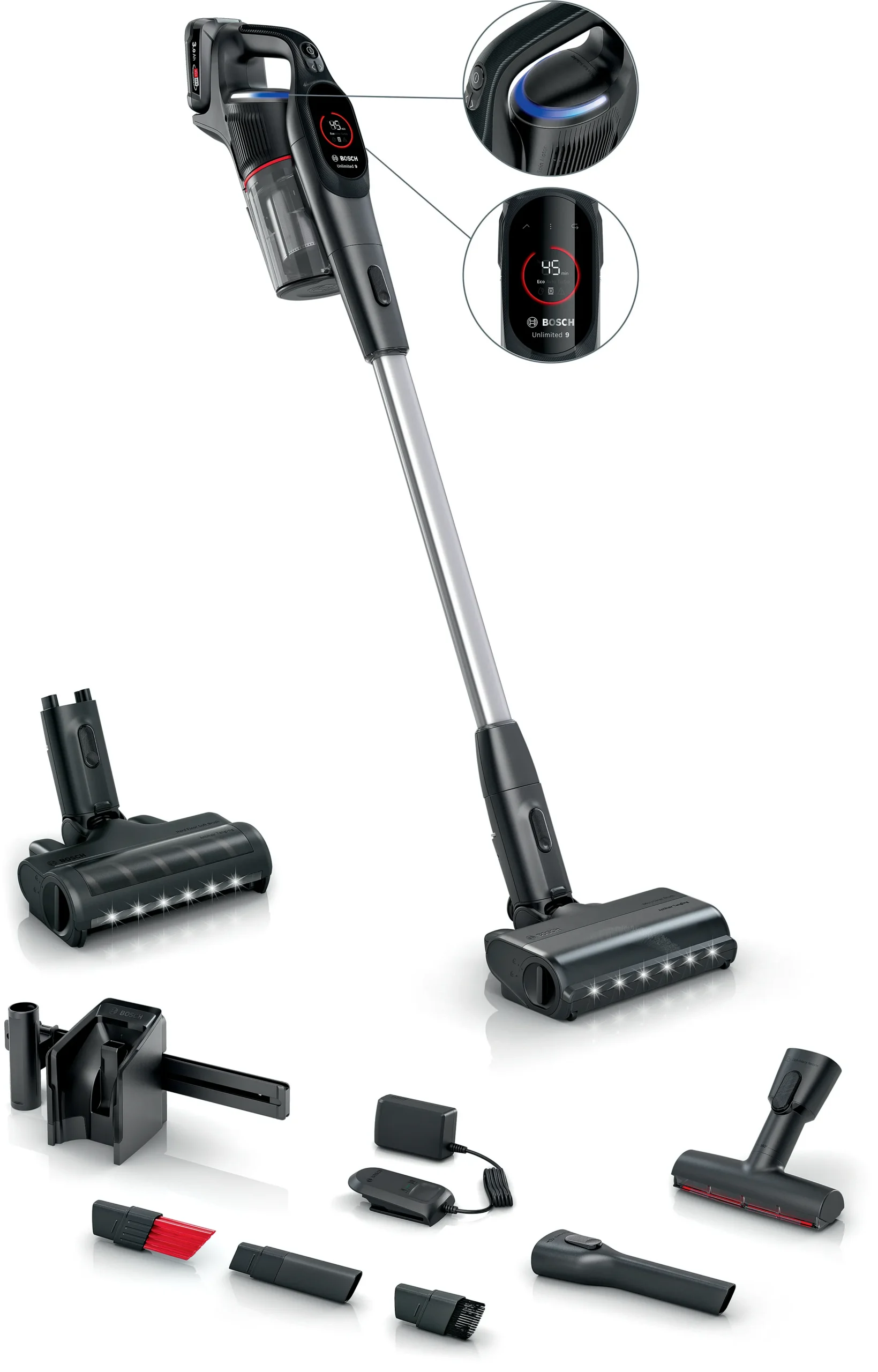Aspiradora sin cable Bosch Unlimited 9 negra