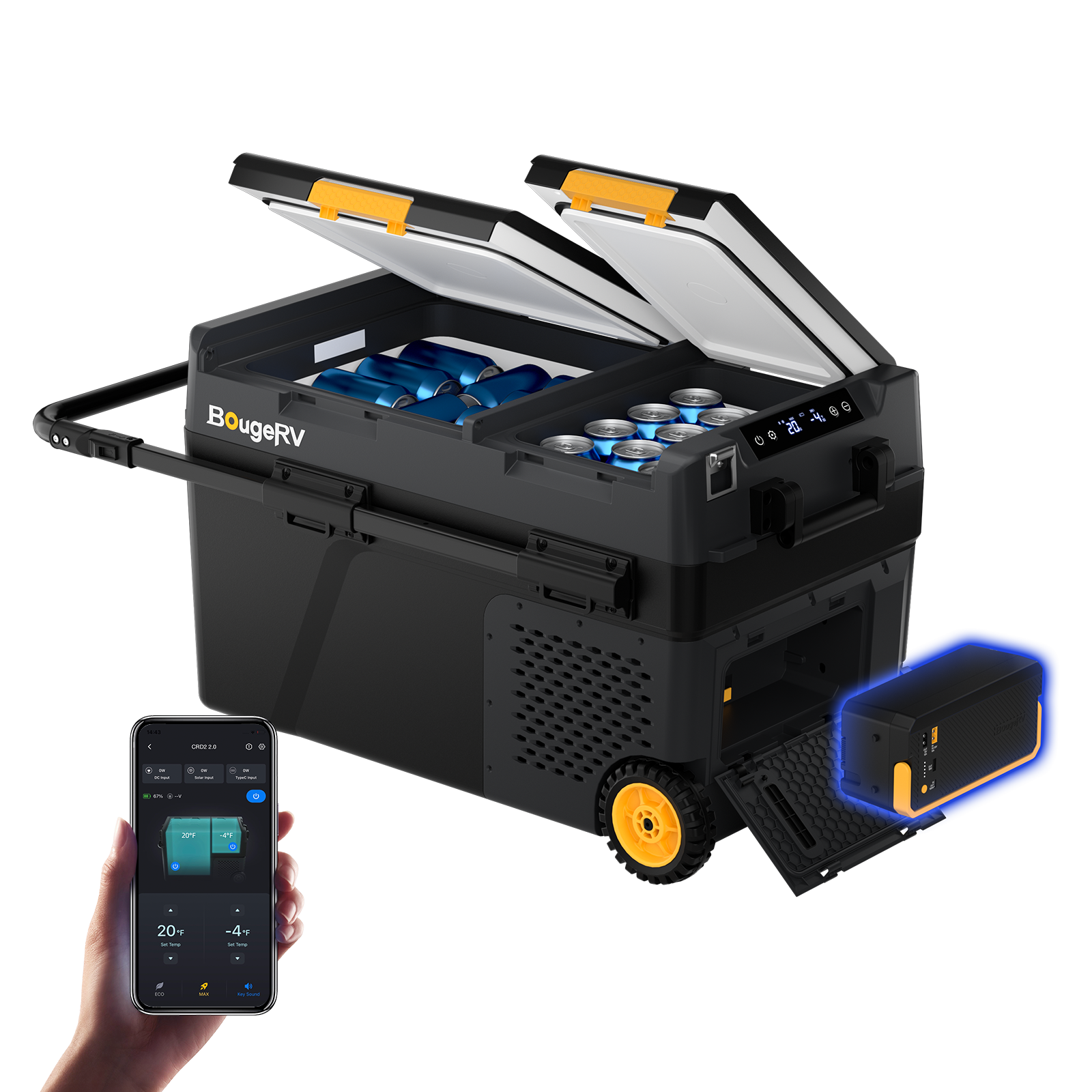 BougeRV CRD2 V2.0 40L dual zone portable fridge