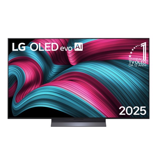 Televisore LG OLED evo AI da 55 pollici in vista frontale