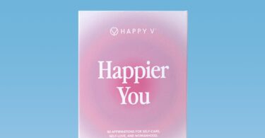 Pink Happy V affirmation card box