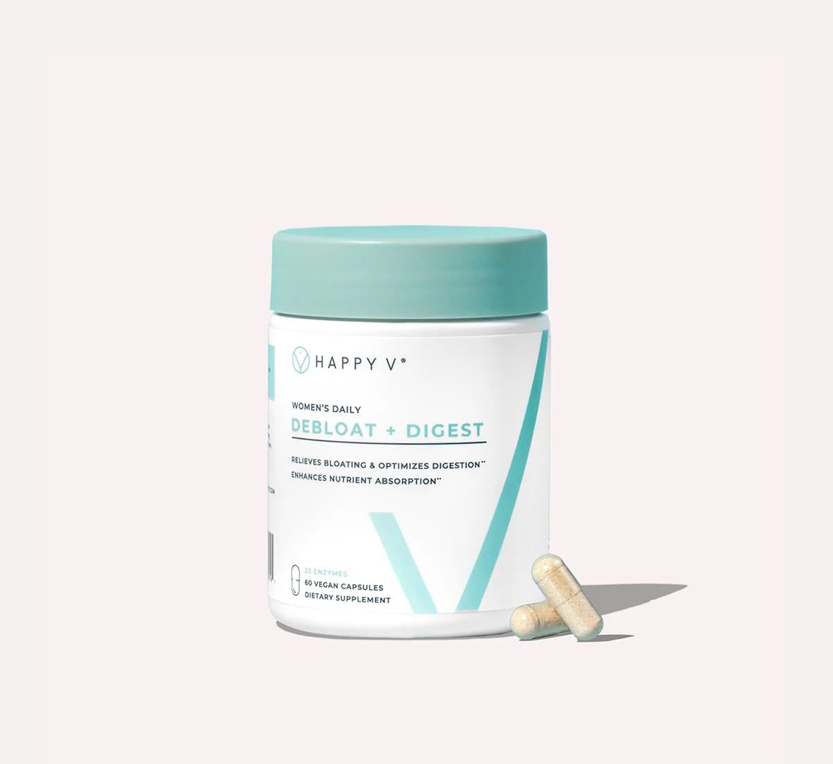 Happy V Debloat and Digest supplement product