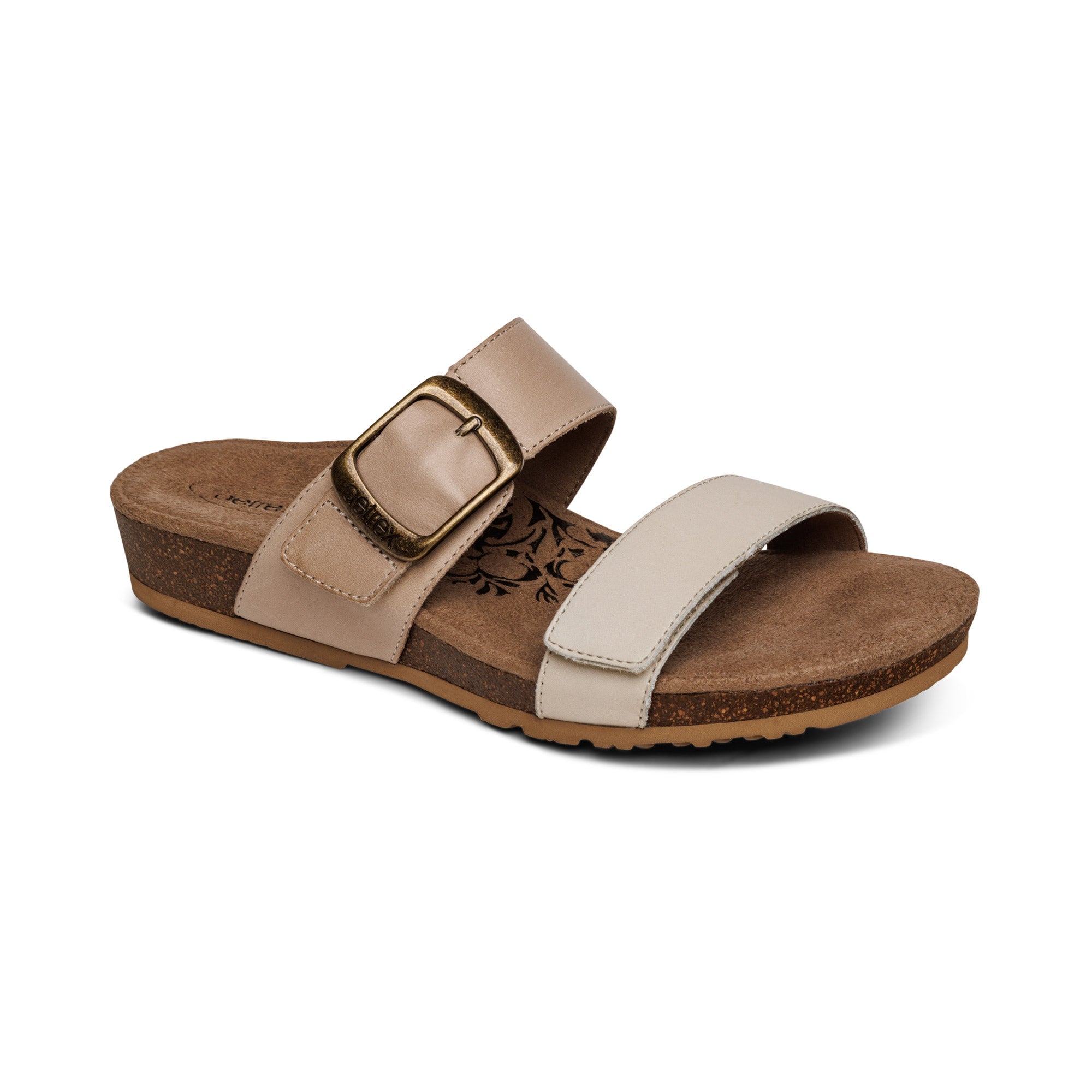 Aetrex Daisy adjustable slide in ivory