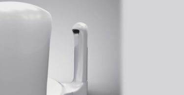 Close-up of an Aetrex foot scanner