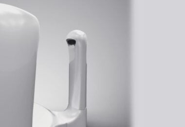 Close-up of an Aetrex foot scanner