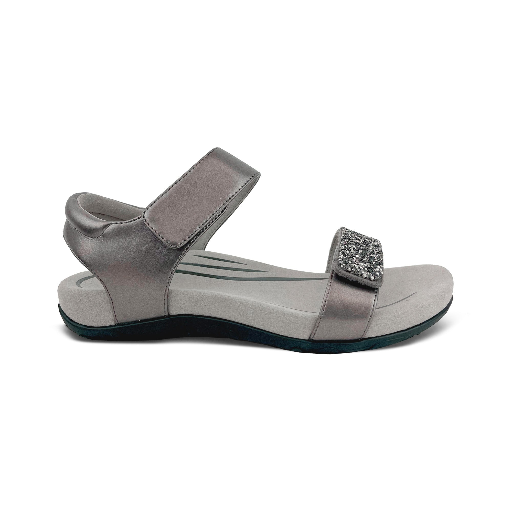 Aetrex Maria studded sandal in a side view