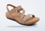 Aetrex Susie arch support sandal in oat milk