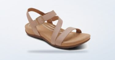 Aetrex Susie arch support sandal in oat milk