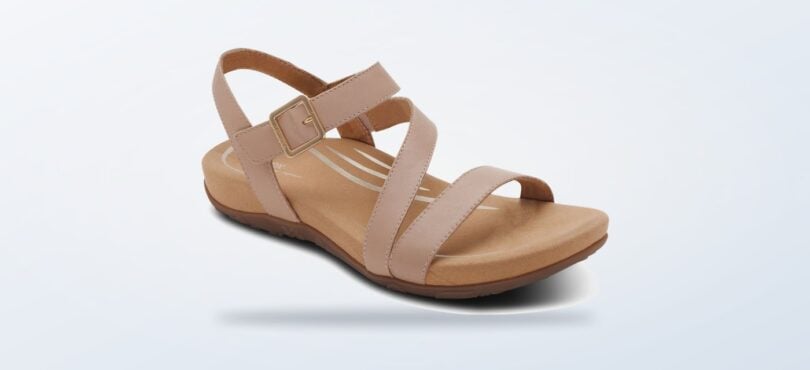 Aetrex Susie arch support sandal in oat milk