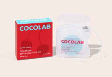 Cherry Bloom Dental Floss spool and dispenser