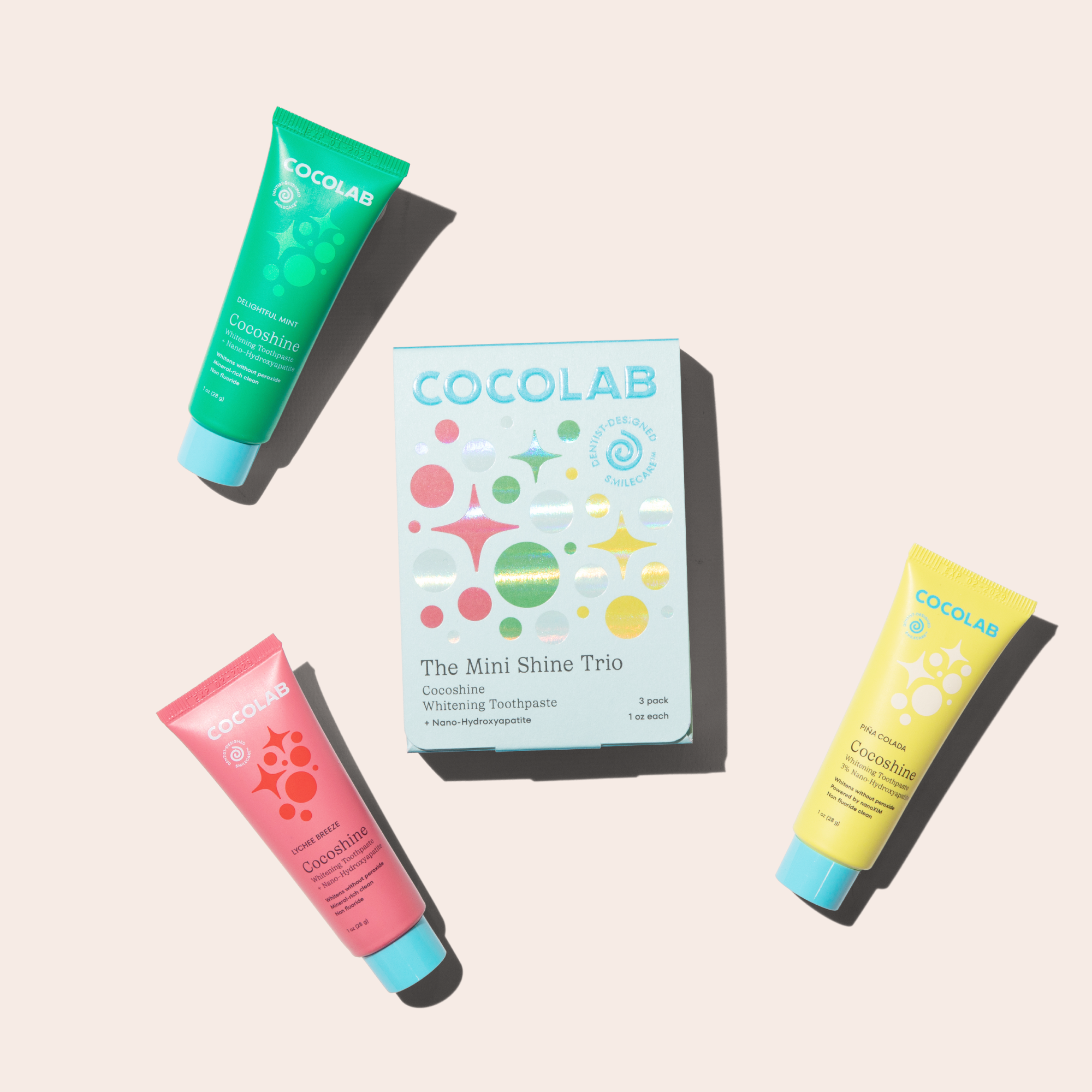 Mini Shine Trio whitening toothpaste minis