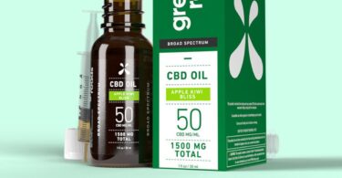 Apple Kiwi Bliss Broad Spectrum CBD Oil bottle and box