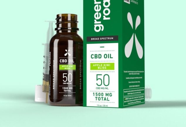 Apple Kiwi Bliss Broad Spectrum CBD Oil bottle and box