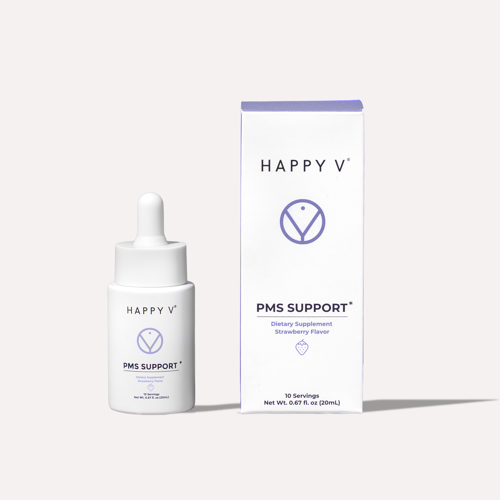 Happy V PMS Support supplement bottle