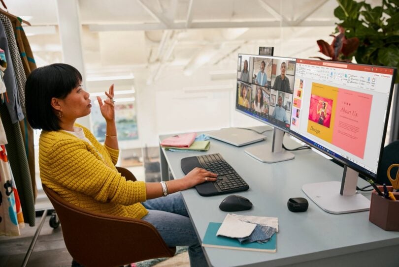 HP Series 5 Pro monitor for a hybrid work setup