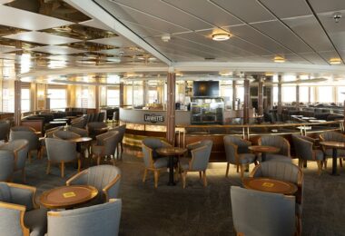 Cafe Lafayette dining area aboard the Isle of Inishmore ferry