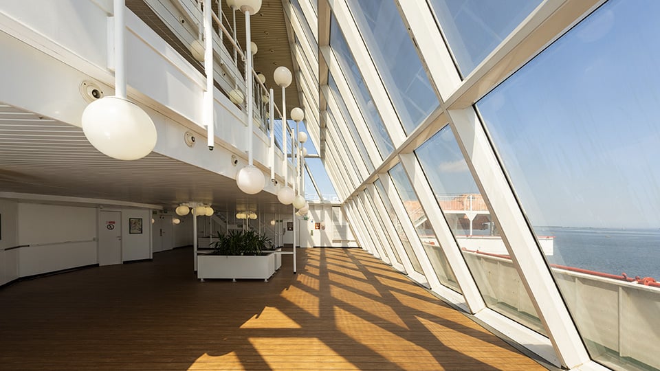 Promenade deck aboard the Isle of Inishmore ferry
