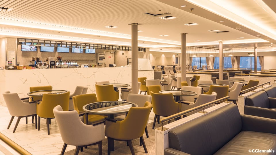 Innisfree Club Class lounge aboard W.B. Yeats