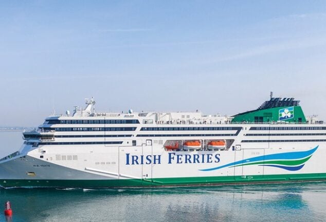 W.B. Yeats cruise ferry sailing at sea