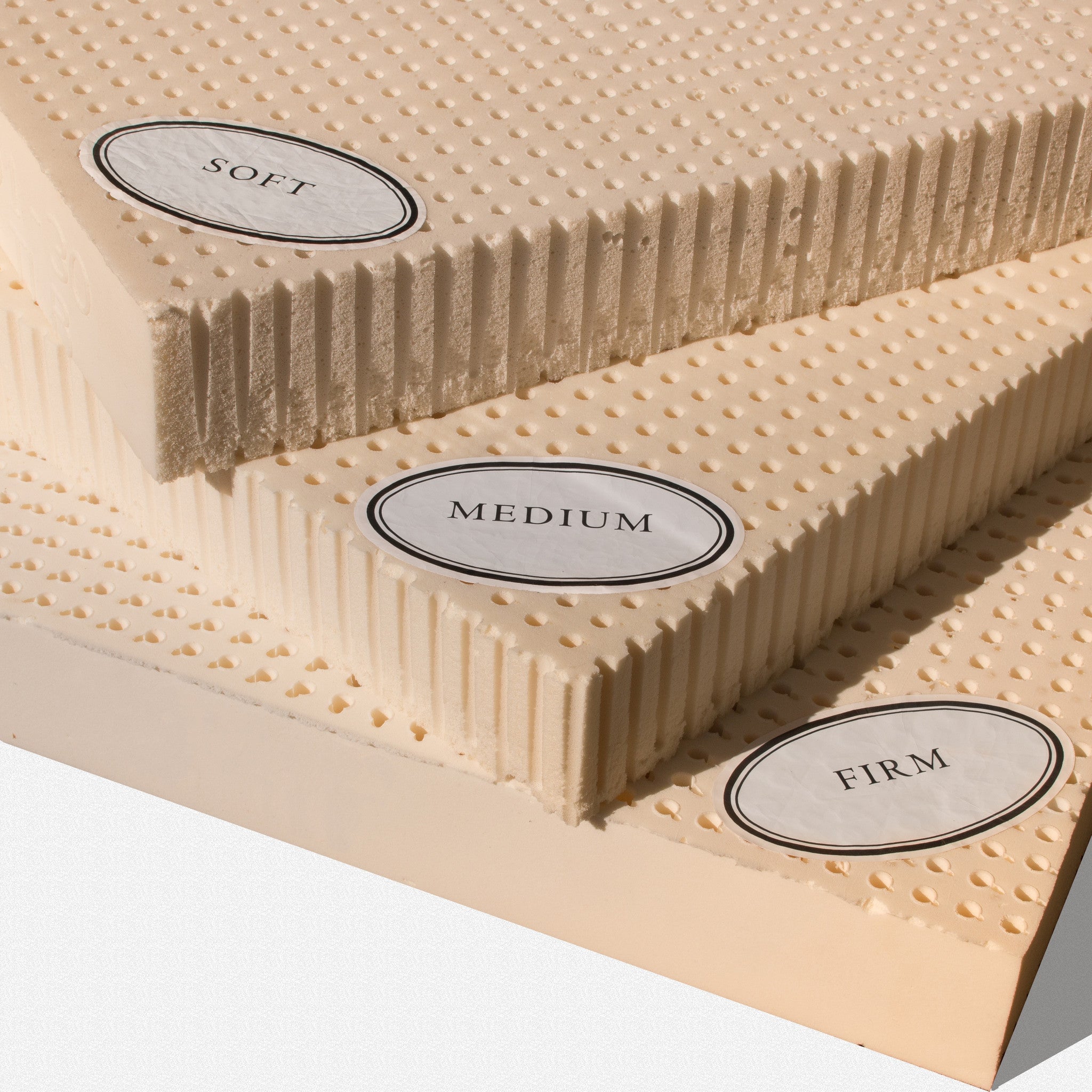 Soft medium and firm latex mattress topper options
