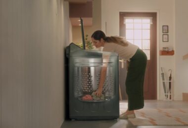 Lavadora LG de carga superior con acceso sencillo al tambor