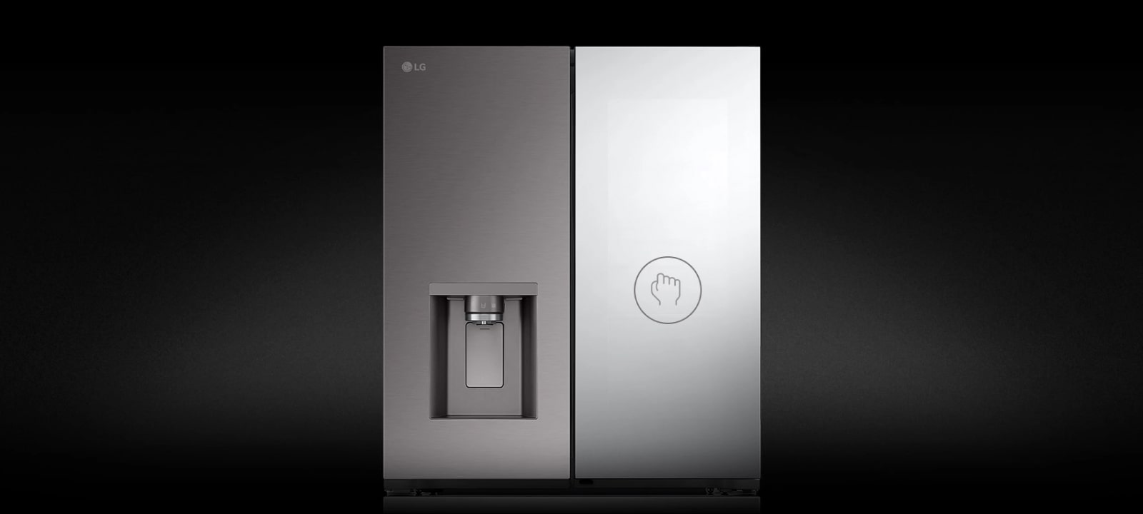 Refrigerador LG de varias puertas con panel InstaView