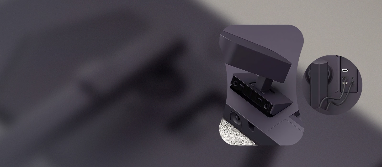 Conexiones traseras de un monitor LG UltraGear