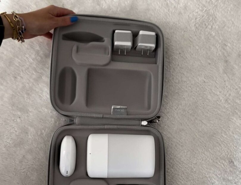 Nanit Traveling Light Case with monitoring accessories