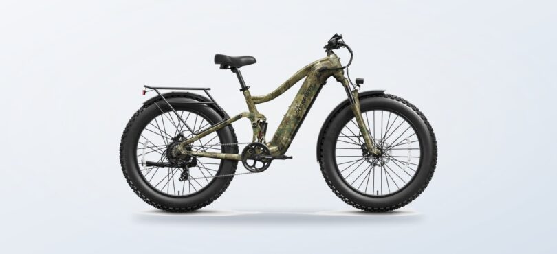 Puckipuppy Boxer electric bike in forest camouflage