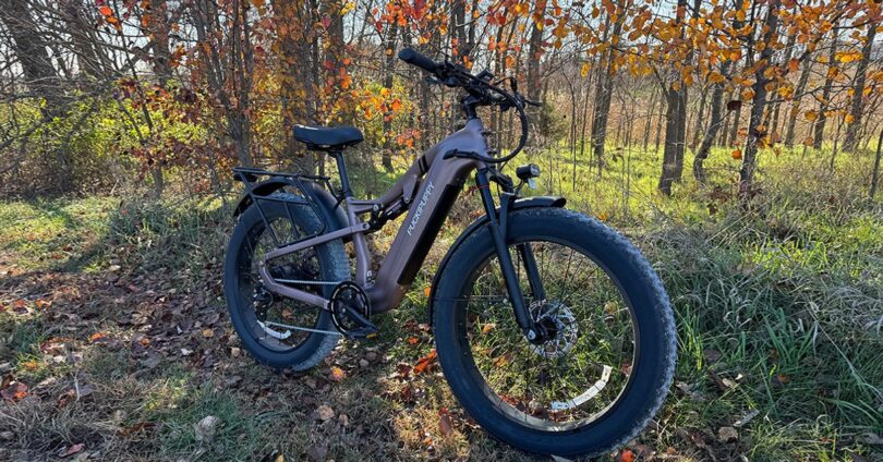 Puckipuppy electric bike on a woodland trail