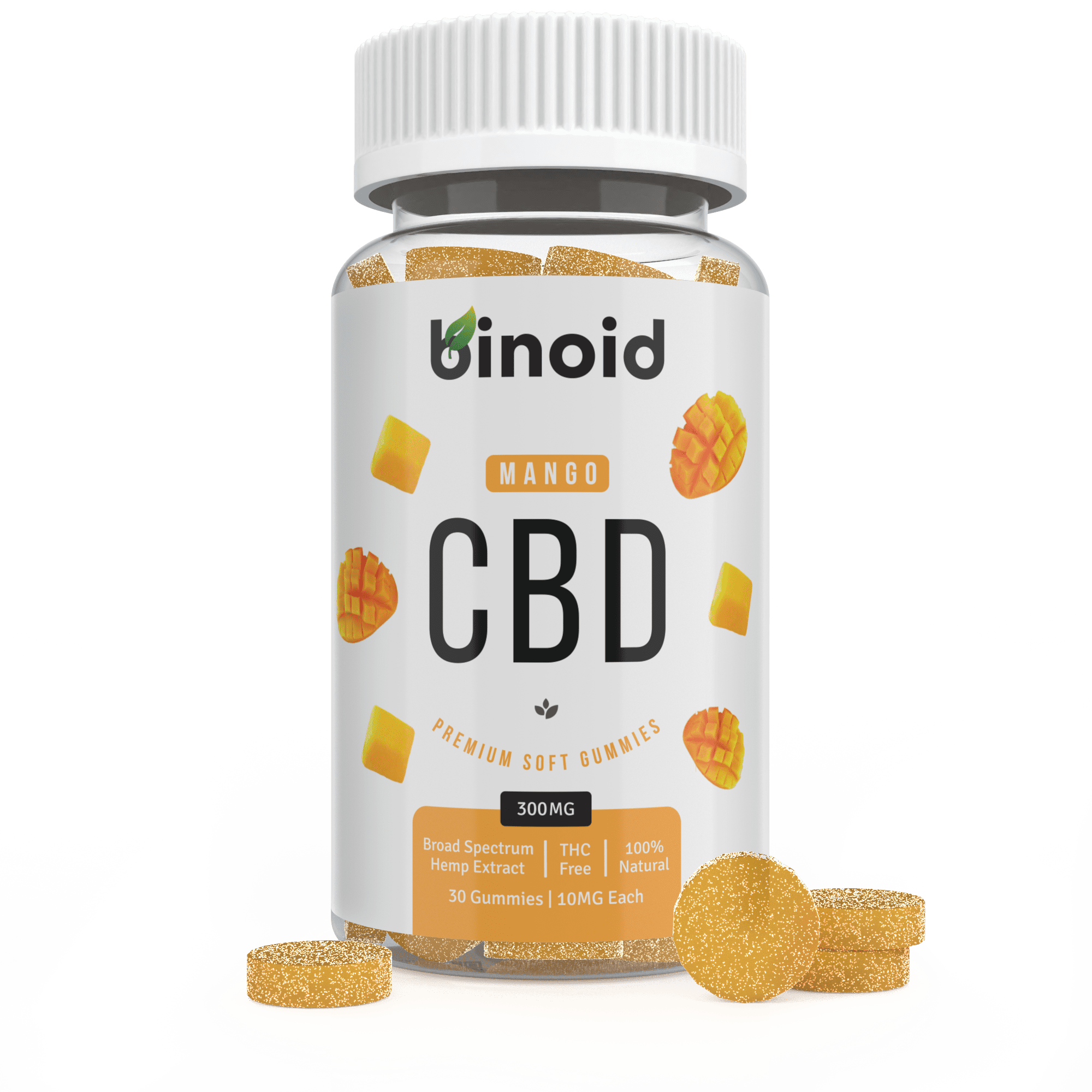 Binoid CBD mango gummies bottle