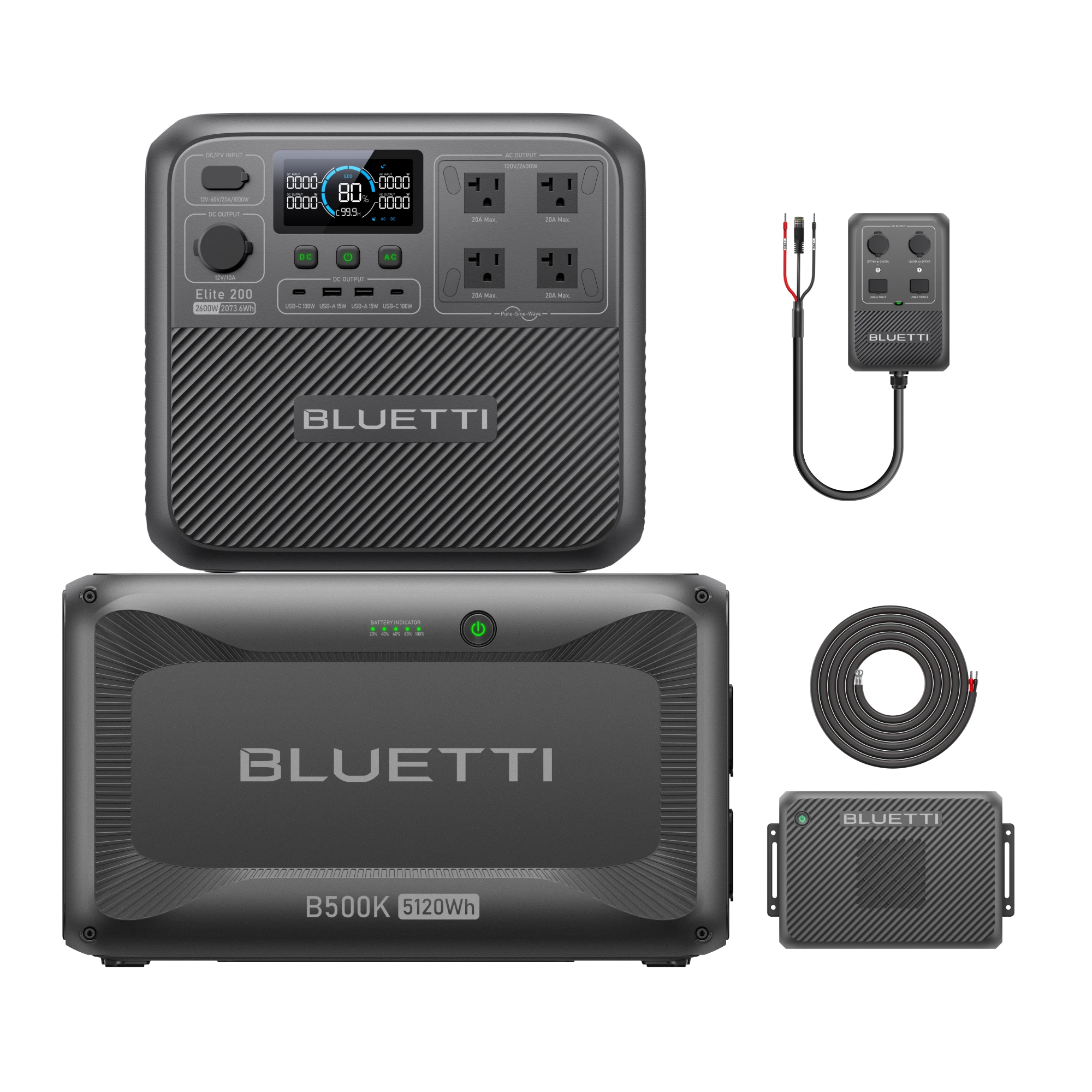 BLUETTI Elite 200 V2 with expansion accessories