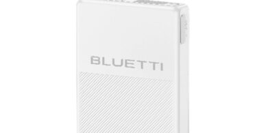 White BLUETTI portable power station shown on a plain background