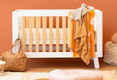 Turin cot bed styled in a nursery