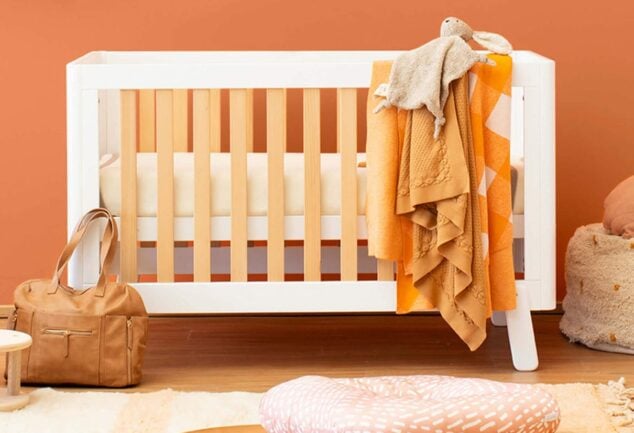 Turin cot bed styled in a nursery