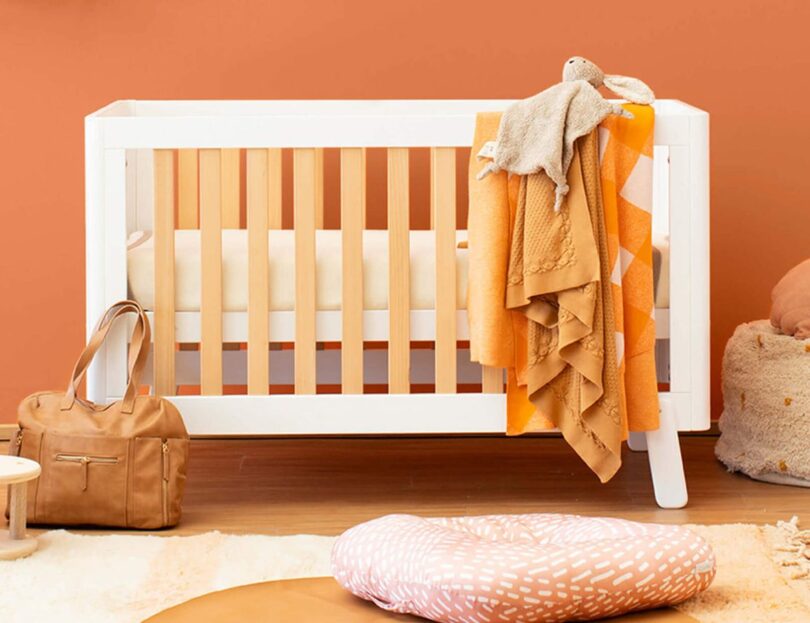 Turin cot bed styled in a nursery