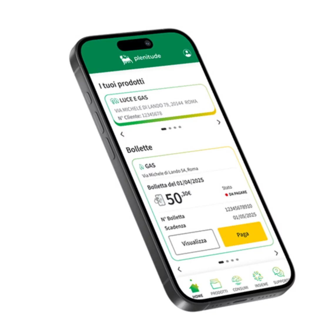 Visual promozionale sulla gestione della fibra tramite app