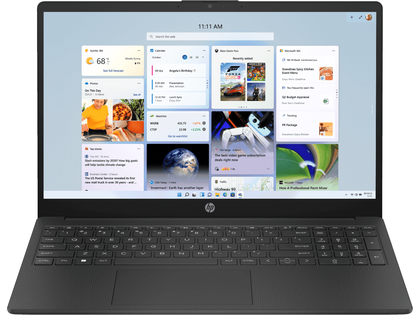 HP 15.6 inch Laptop 15-fc0831AU in black